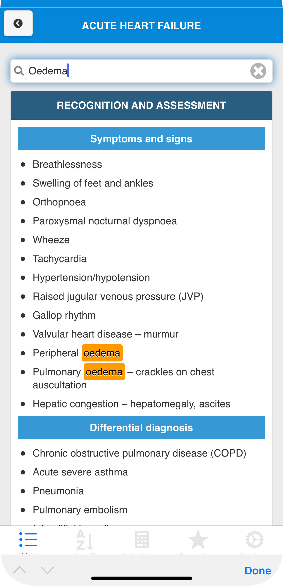 Clinical content screen